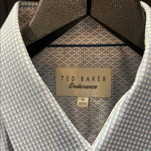 Ted Baker Light Blue Checkered Dress Shirt